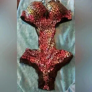 Never Be Naked iridescent animal print lingerie